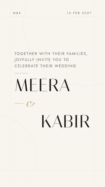 Minimal Modern wedding invitation template