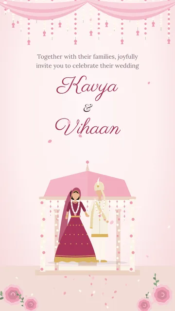Blossom Mandap wedding invitation template